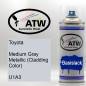 Preview: Toyota, Medium Gray Metallic (Cladding Color), U1A3: 400ml Sprühdose, von ATW Autoteile West.